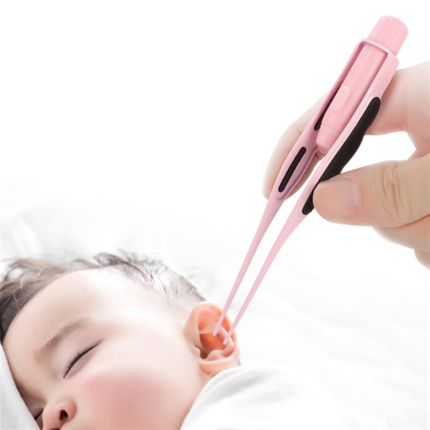 MENGKK Tweezers Professional Stainless Steel Ear Forceps Makeup Light Slant Tip Hair Removal Eyelashes Eyebrow Tweezers Makeup Tool(Pink) Beauty and Personal Care MENGKK