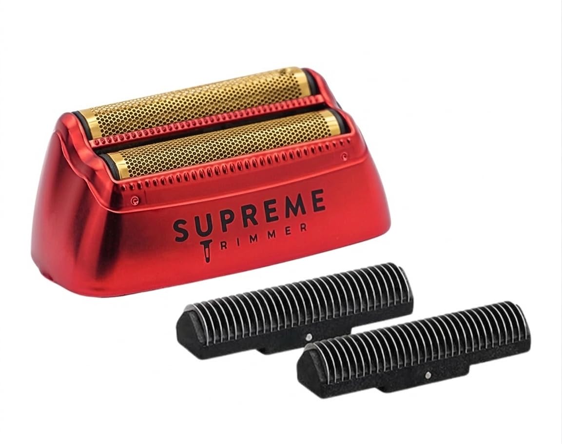Supreme Trimmer Replacement Foil & Cutter SB63 - Hypoallergenic Foil for Crunch STF602 - Red Beauty and Personal Care Supreme Trimmer