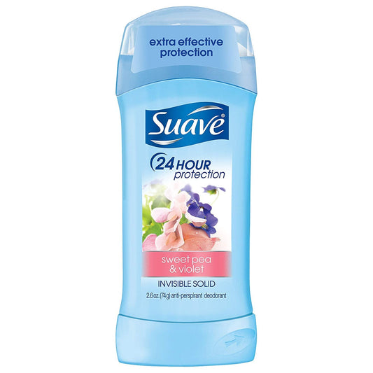 Suave Invis SLD Sweet Pea Size 2.6 Oz and Violet Invisible Solid Antiperspirant Deodorant 2.6 Oz Beauty and Personal Care Suave