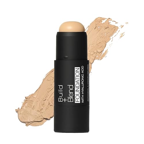 Palladio BUILD & BLEND Foundation Stick, Medium Coverage Buildable Contour Stick for Face, Ultra Blendable Creamy Formula for a Natural Shine Free Beauty & Personal Care Palladio