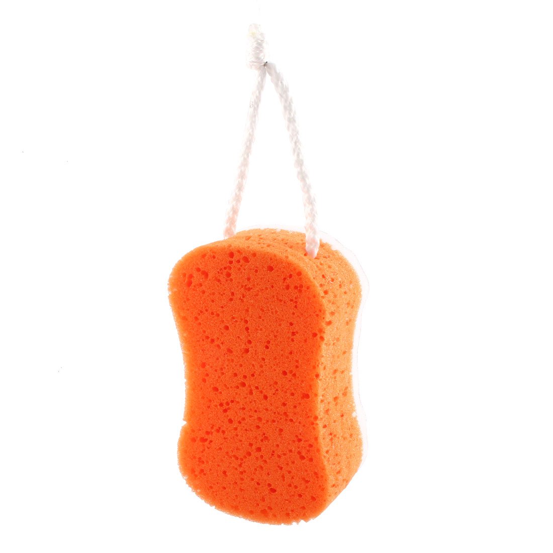 Ruilogod Sponge Home Bath Shower Rectangle Shaped Body Cleaning Pouf Scrubber Orange White (id: 89e e65 37c 6a4 9d8 Beauty and Personal Care Ruilogod