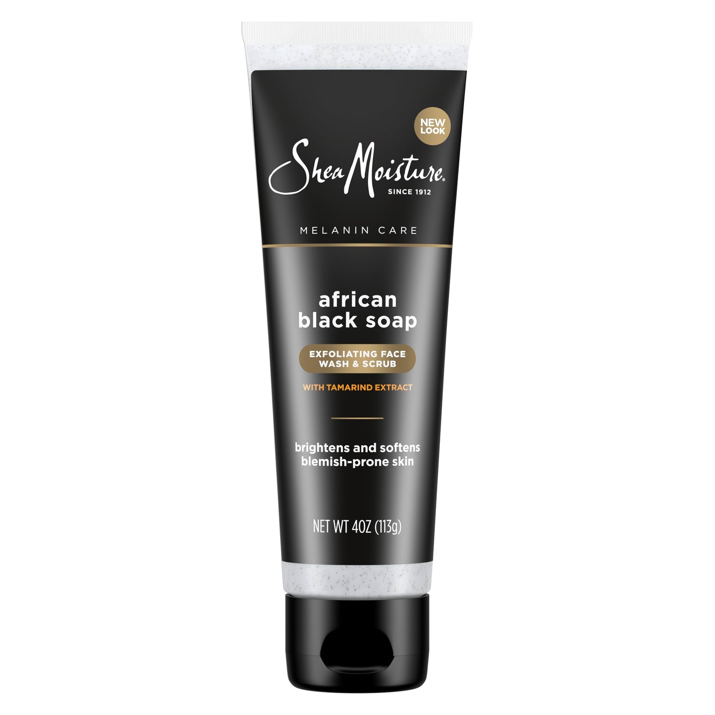 SheaMoisture Facial Wash and Scrub African Black Soap for Blemish Prone Skin to Clarify Skin 4 oz Beauty & Personal Care Shea Moisture