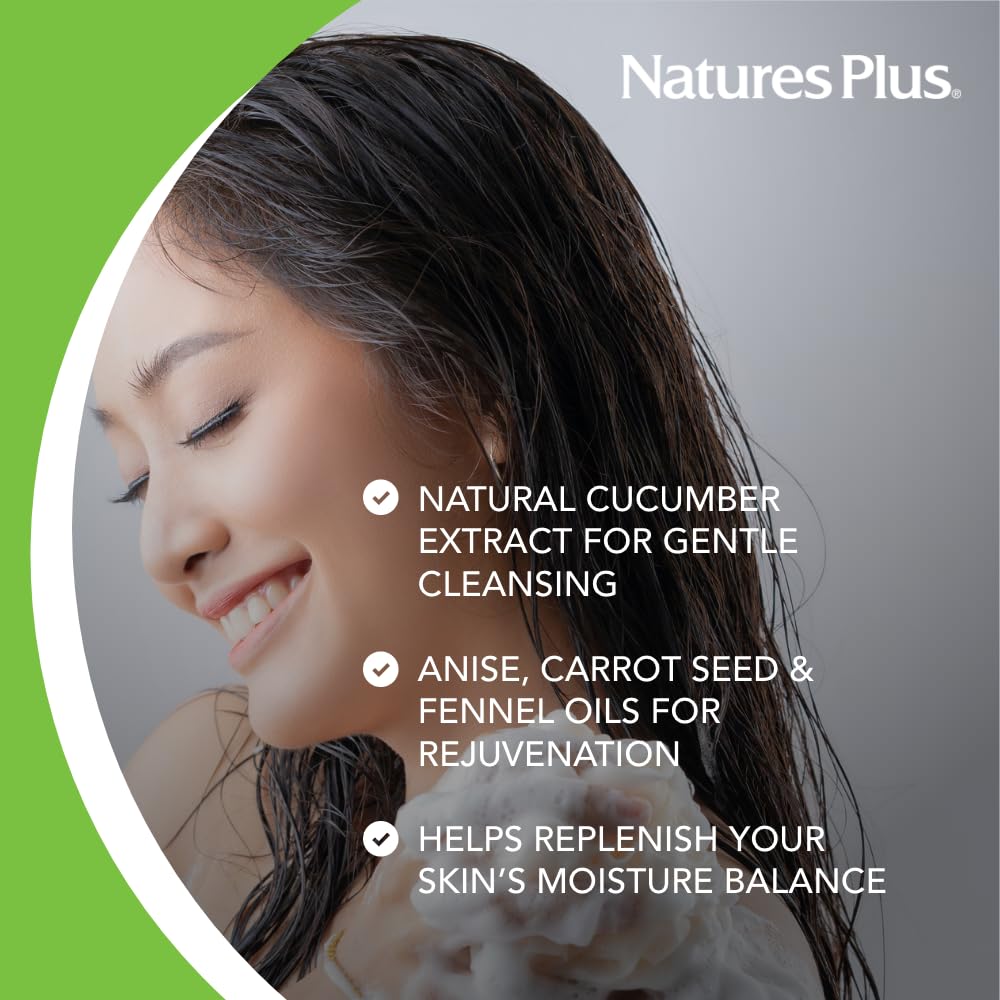 NaturesPlus Cucumber Cleansing Bar - 3.5 oz - Face & Body Cleanser - Gently Cleanses & Hydrates Skin with Botanical Oils & Essential Nutrients - All Beauty & Personal Care NaturesPlus