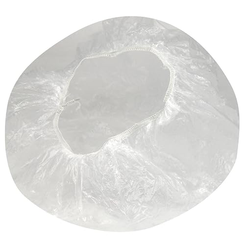 Disposable 100 Pcs Plastic Waterproof Clear Shower Caps Bath Shower Hair Caps For Women and Men Beauty & Personal Care Wresty