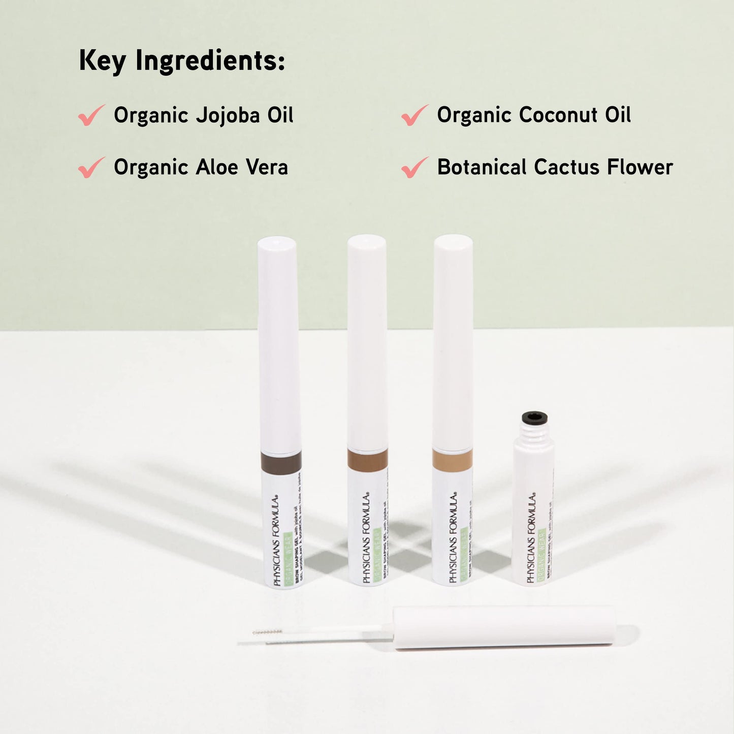 Physicians Formula Organic Wear All Natural Eyebrow Brow Gel Soft Black | Dermatologist Tested, Clinicially Tested Beauty & Personal Care Physicians Formula