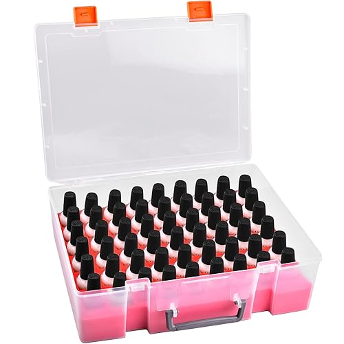 FULLCASE Nail Polish Organizer, 54 Bottles Nail Storage with Separate Sponge Compartment for Sally Hansen/for GAOY/for OPI/for Essie/for CANNI Gel/for Beauty & Personal Care FULLCASE
