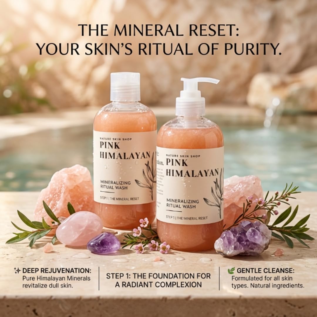 Nature Skin Shop Himalayan Pink Salt Body Wash, Mineral-Rich Shower Gel (16.5 ounces) Beauty & Personal Care Nature Skin Shop