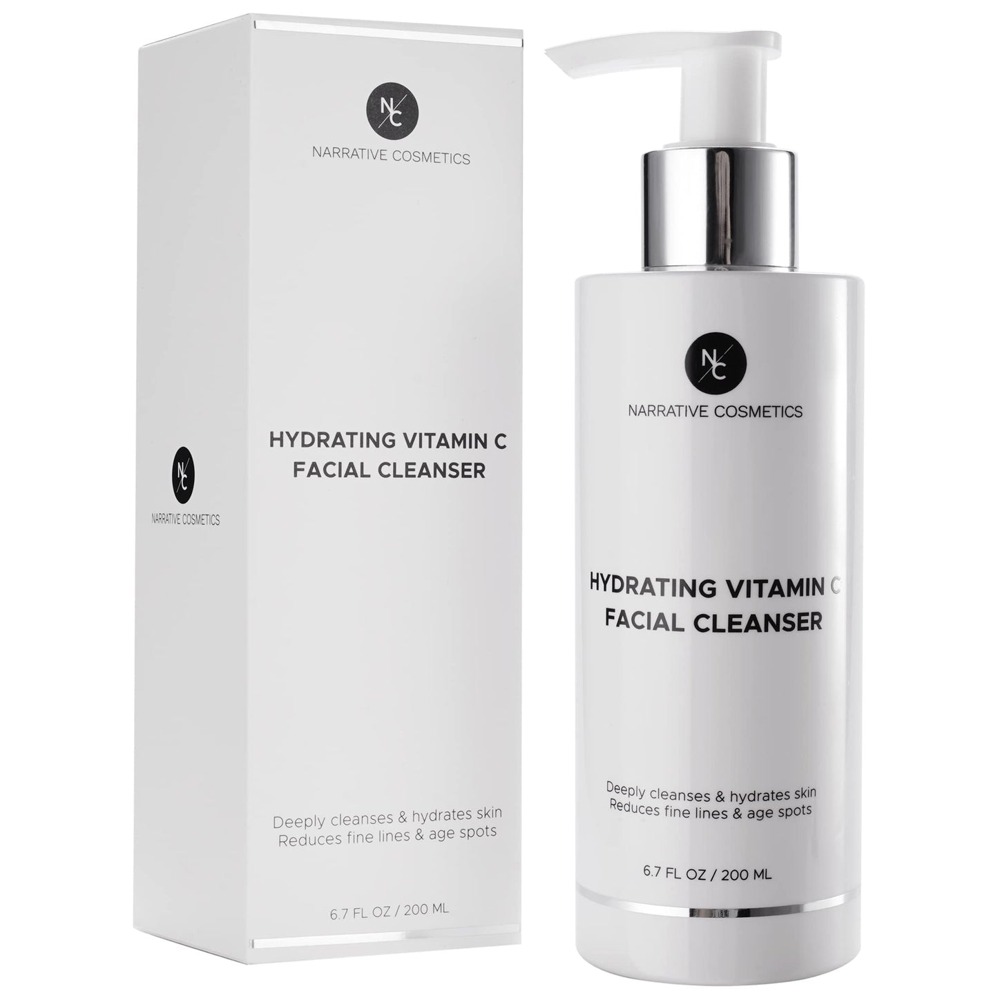 Narrative Cosmetics Vitamin C Face Wash Cleanser - Ultimate Water-Based Face Cleanser for Women - Anti-Aging and Gentle for All Skin Types- 6.7 Fl Oz Beauty & Personal Care Narrative Cosmetics