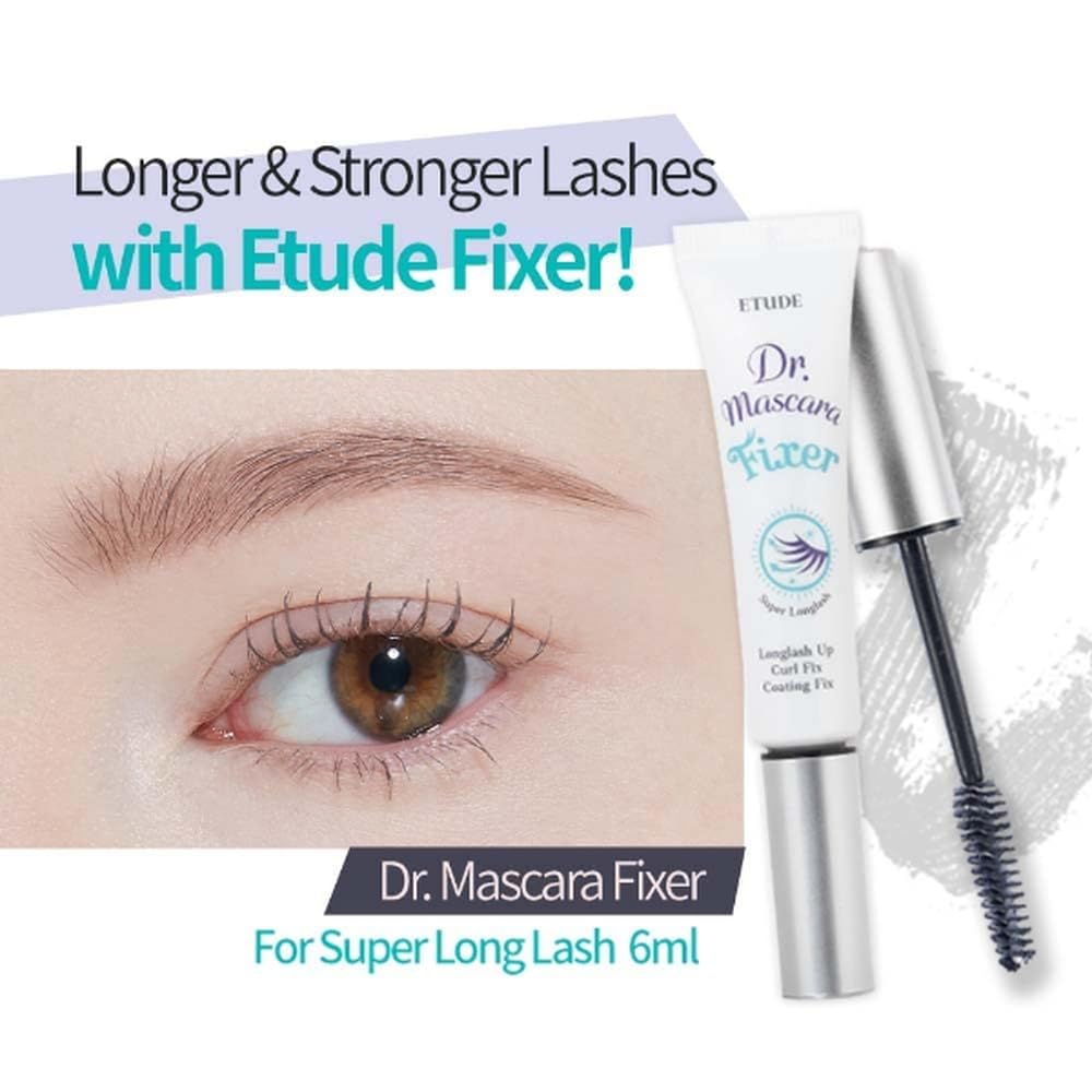ETUDE Dr. Mascara Fixer FOR SUPER LONG LASH, Korean Mascara Primer, Natural lash Extension, Lengthening, Smudge-Proof, Korean Makeup, Beauty, Micro Beauty & Personal Care ETUDE