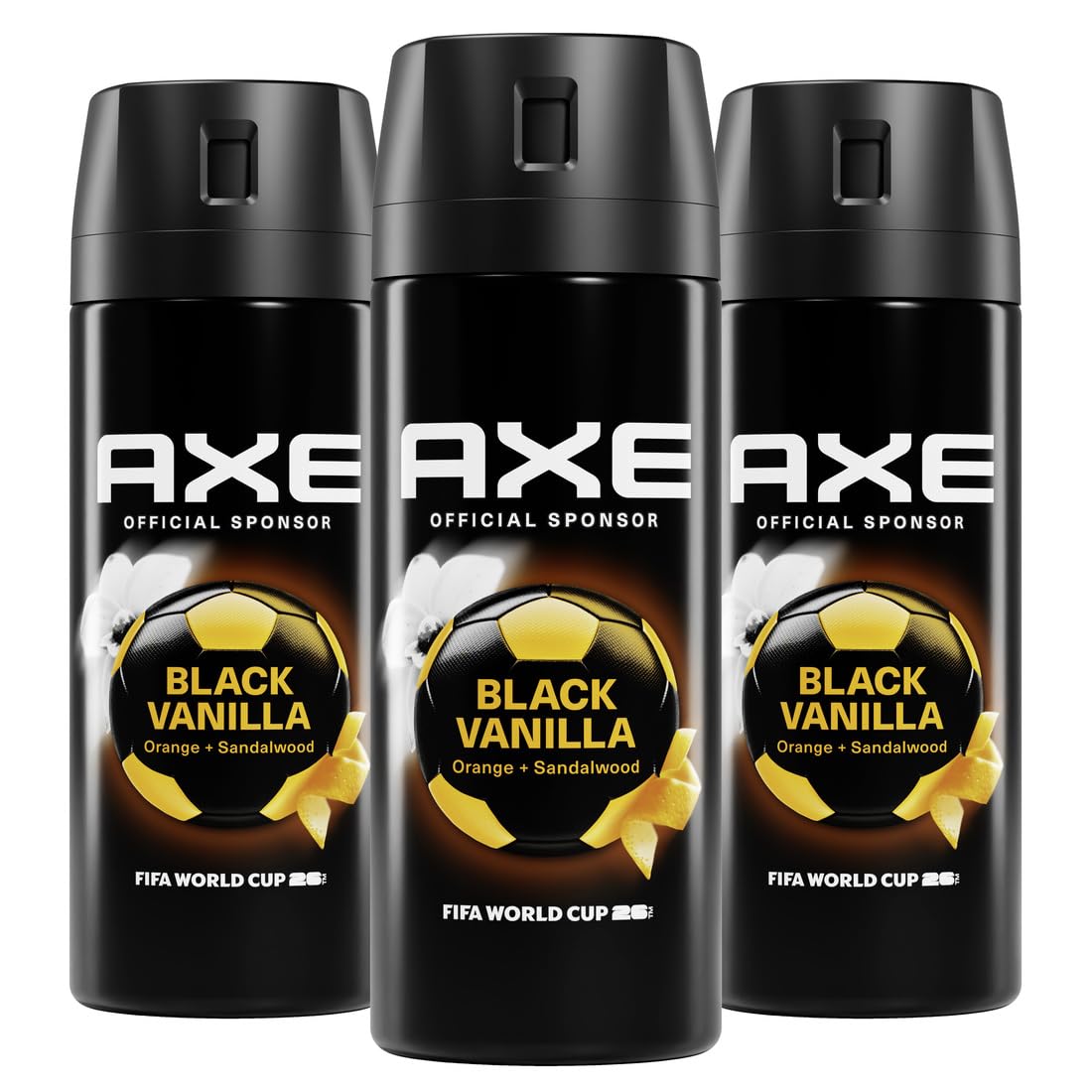 AXE Fine Fragrance Collection Body Spray 3 Count Black Vanilla 72 Hour Freshness Aluminum Free 2.9 oz Beauty and Personal Care AXE