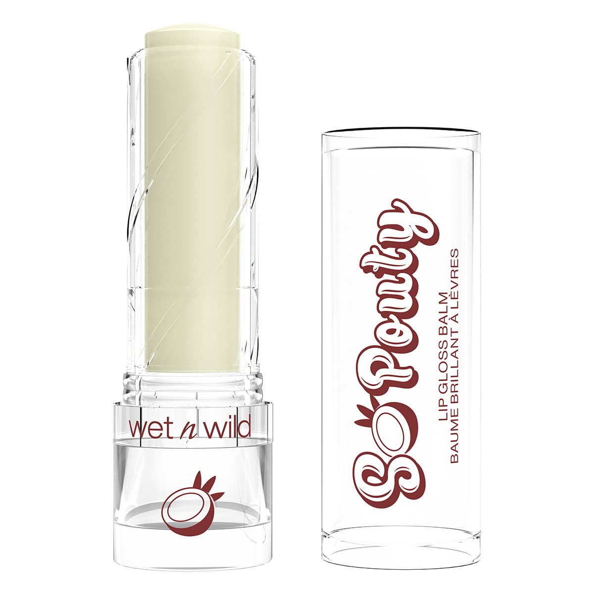 wet n wild Perfect Pout So Pouty Shine Tinted Lip Balm Coconut Flavored, Hyaluronic Acid, Vegan Collagen, Moisturizing For Dry Lip Care, Clear Beauty & Personal Care wet n wild