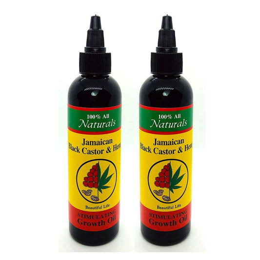 Beautiful Life Black Castor & Hemp Jamaican Black Castor Oil Infused with Hemp Seed Oil 4oz (2ea) Beauty & Personal Care Beautiful Life