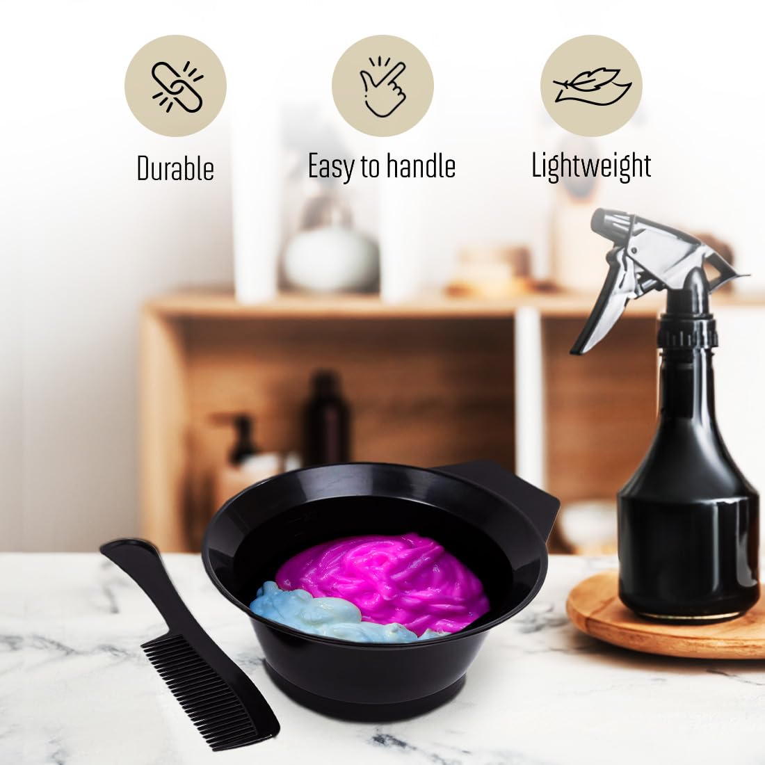 Bodico 3 Piece Hair Colouring Set Beauty & Personal Care Bodico