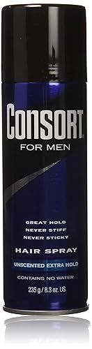 Consort For Men Hair Spray Unscented Extra Hold 8.30 oz (Pack of 3) Beauty & Personal Care Consort