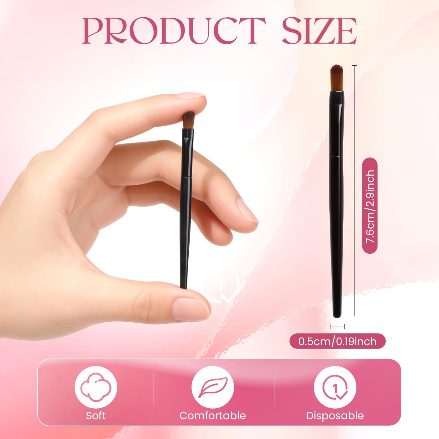 50 Pieces Lip Brushes, Pro Multifunctional Makeup Brush, Lipstick Gloss Wands Applicator Cosmetic Tool Kits, Black Beauty & Personal Care UTENEW