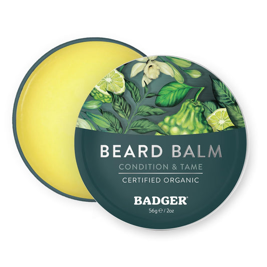Badger Organic Beard Balm - Leave-In Conditioner, Styling & Moisturizing Treatment for Facial Hair & Mustache, 2 oz Beauty & Personal Care Badger
