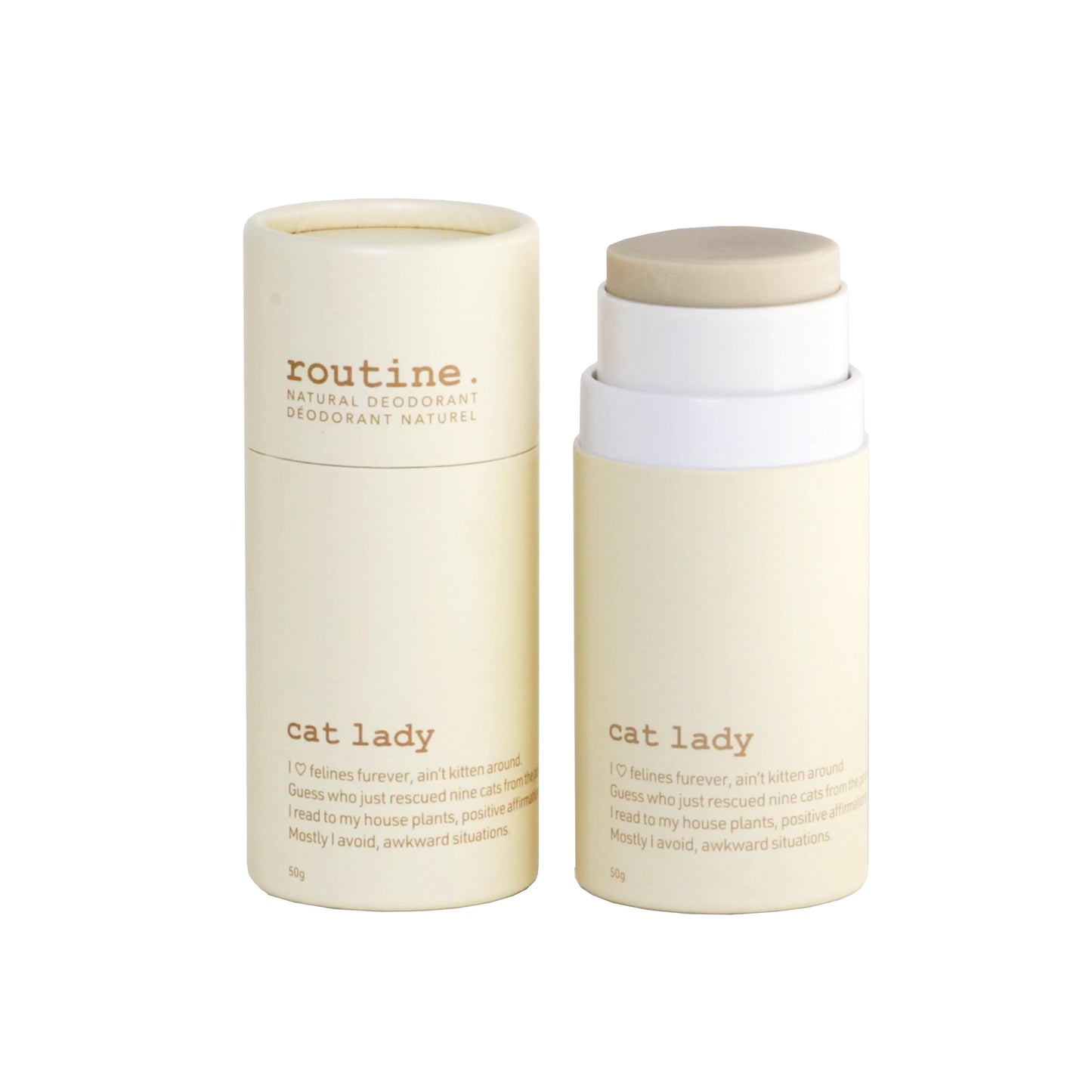 Routine. Natural Deodorant Cat Lady Deo Stick - 1.7 Fluid Oz. Natural Deodorant Aluminum Free Natural Deodorant For Women & Men - (Stick Formula) Beauty and Personal Care Routine
