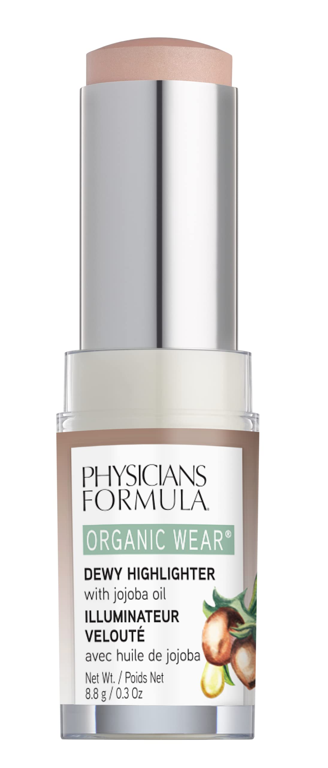 Physicians Formula Organic Wear All Natural Dewy Highlighter Stick Makeup, Stick Cream To Powder, Dew Frost, Dermatologist Tested Beauty & Personal Care Physicians Formula