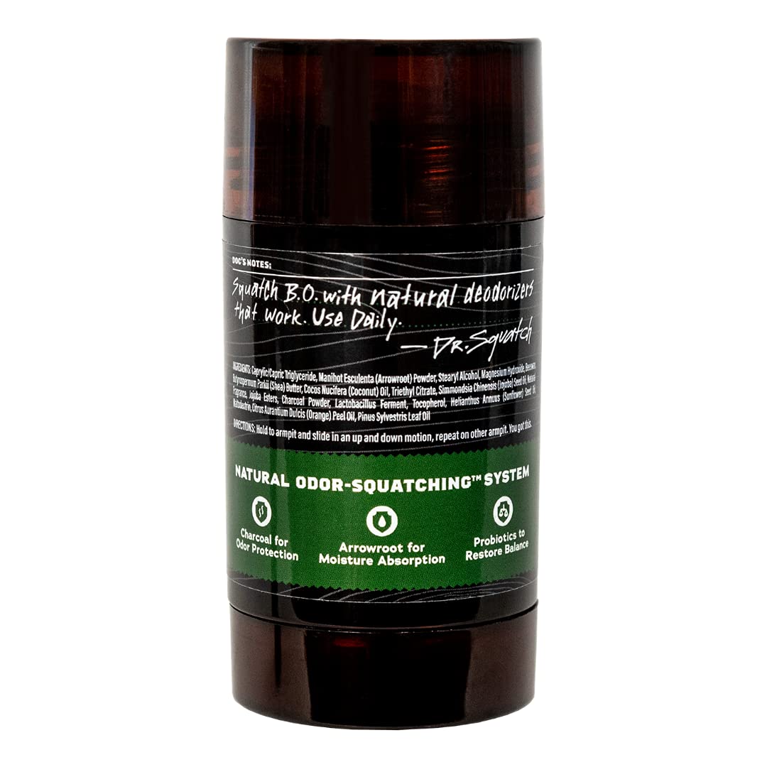 Dr. Squatch Natural Deodorant for Men - Odor-Squatching Men's Deodorant Aluminum Free - Pine Tar 2.65 oz (1 Pack) Beauty and Personal Care Dr. Squatch