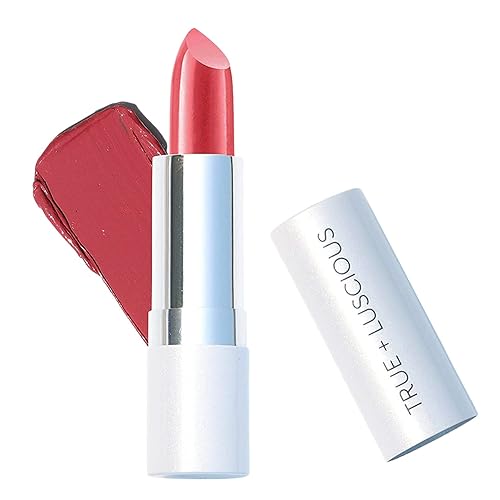 True + Luscious Super Moisture Lipstick | Satin Cream Lip Color for Lasting Hydration | Hyaluronic Acid Konjac Root Powder | Vegan Cruelty-Free Beauty & Personal Care True + Luscious