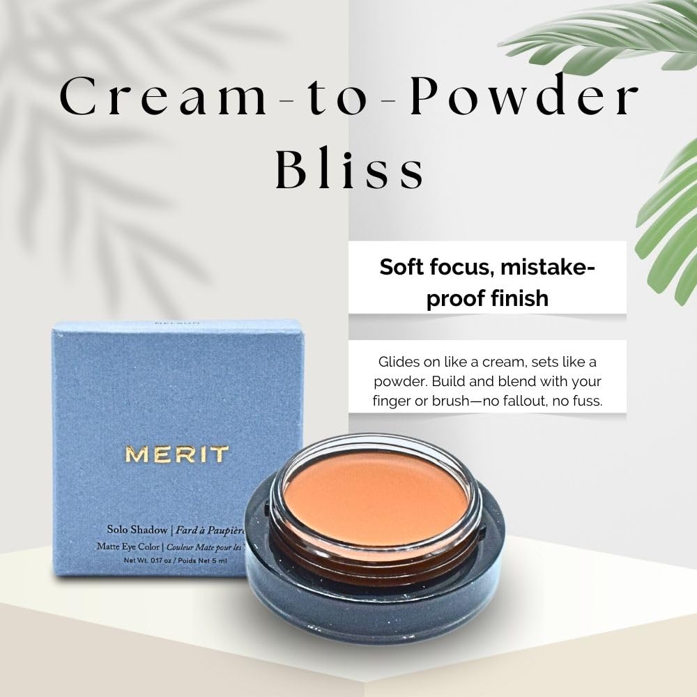 MERIT Solo Shadow Cream-to-Powder Soft Matte Eyeshadow Vachetta