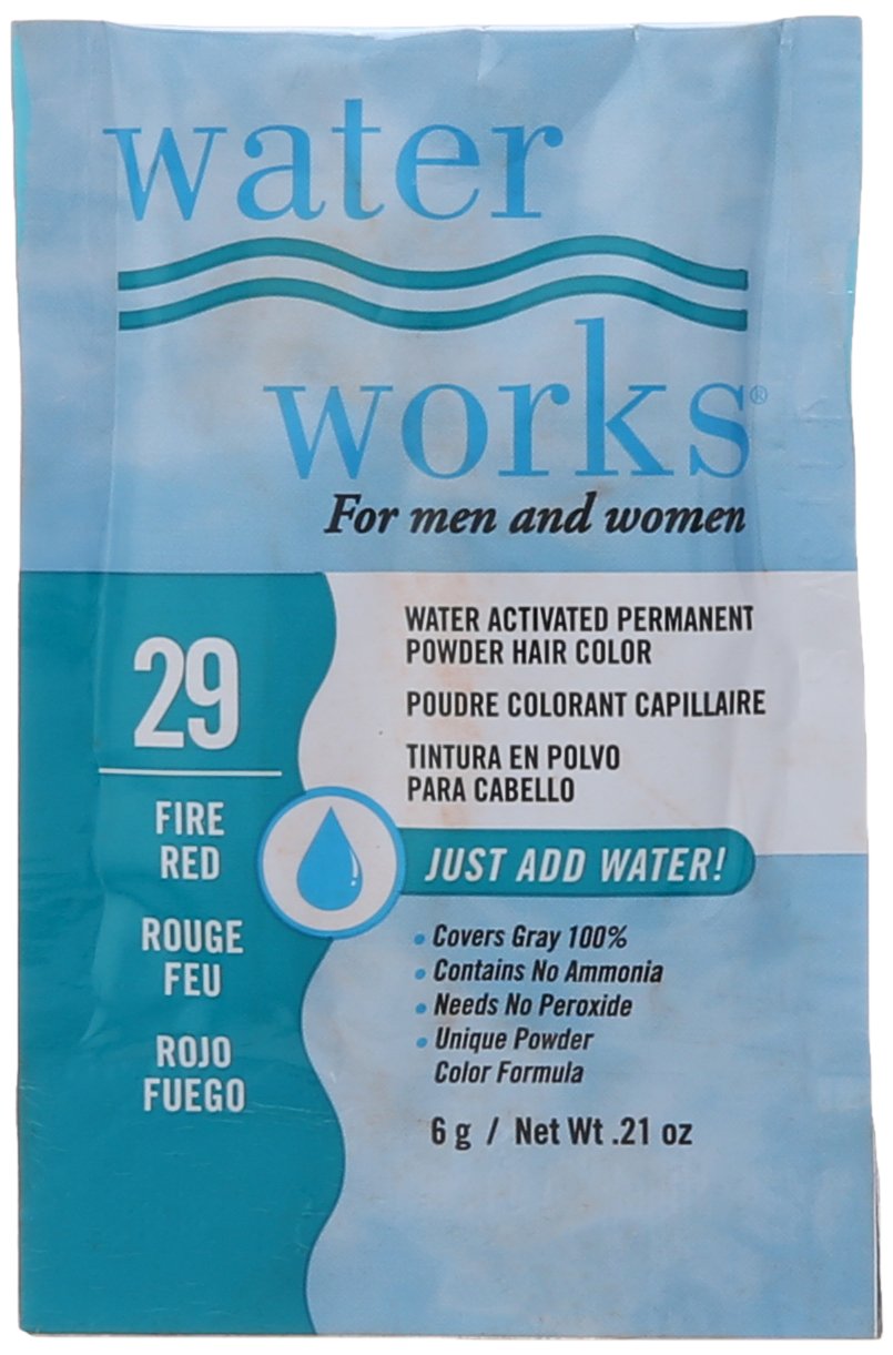 Water Works Water Activated Permanent Powder Hair Color for Men and Women, #29 Fire Red Beauty & Personal Care Water Works