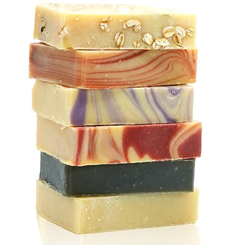 Way Natural Goat Milk Soap Bar (Variety 6 Pack) - Natural Bar Soap for Men & Women - Handmade w/Real Milk - Dry Skin, Hands/Body - Premium, Gentle, No Beauty & Personal Care Way Natural
