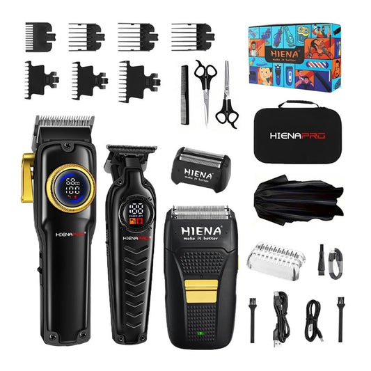 EWKYLSEM Razors Three-Piece Professional Electric Hair Trimmer Set, USB Rechargeable Hair Clipper, Men's Electric Razor?Suitable for Family use Beauty and Personal Care EWKYLSEM