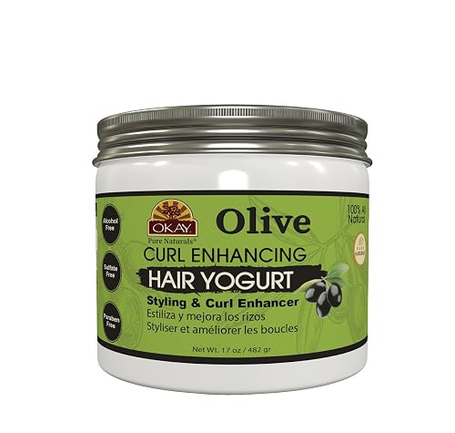 Olive Curl Enhancing Hair Yogurt For Styling&Curl Enhancing For Smooth,Glossy,Frizz Free,Strong&Well Defined Curls Alcohol,Sulfate,Paraben Free Made Beauty & Personal Care OKAY