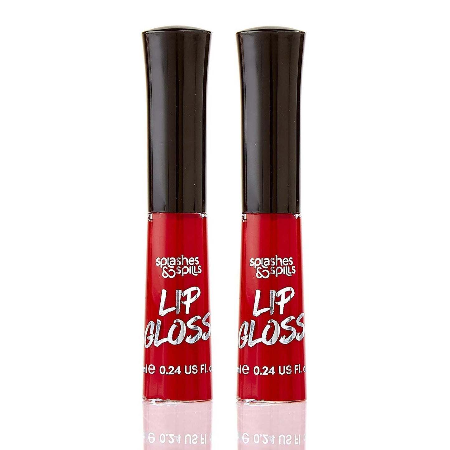 Luxurious Red Lip Gloss - Vibrant Color with Full Coverage and Shiny Finish, Moisturizing Formula Nourishes Lips - 2 Pack - by Splashes & Spills Beauty & Personal Care splashes & spills