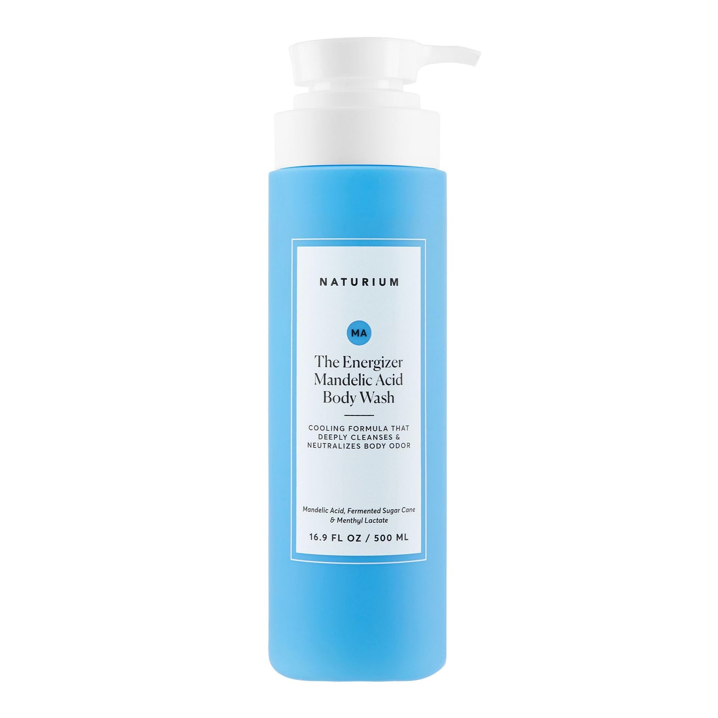 Naturium The Energizer Body Wash, Cooling & Refreshing Formula with Mandelic Acid, Deeply Cleanses & Neutralizes Body Odor, 16.9 oz Beauty & Personal Care Naturium