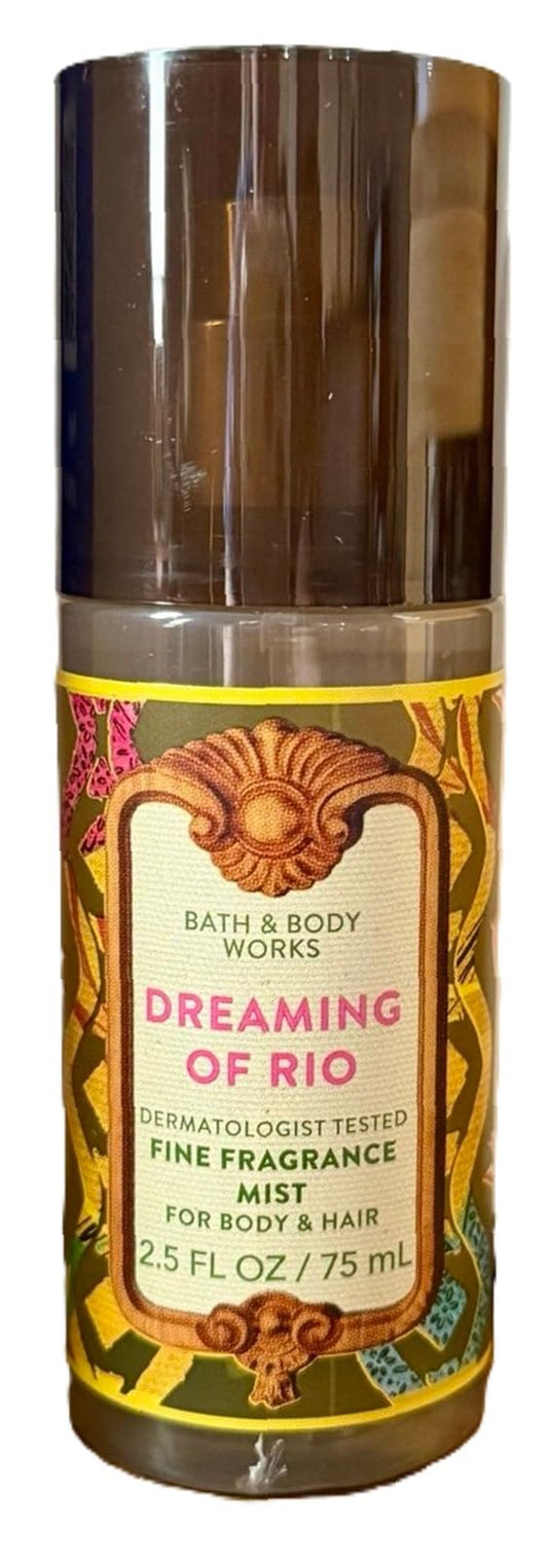 Bath and Body Works Travel Size Fine Fragrance Mist - Classic and Seasonal Scents - 2.5 fl oz each (Dreaming of Rio) Beauty & Personal Care Bath & Body Works