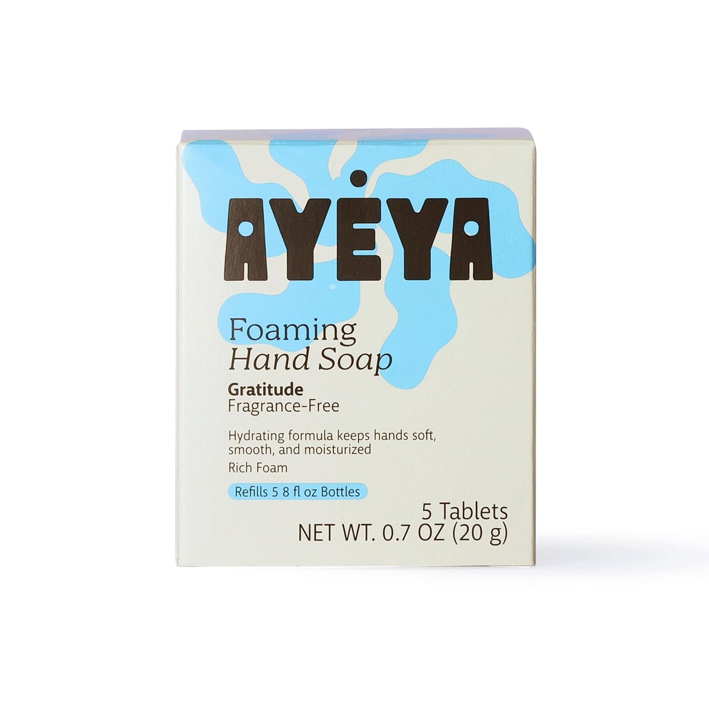 AYÉYA Foaming Hand Soap Refill Tablets - Gratitude | Unscented Foaming Hand Soap Refill with Coconut Oil | 5 Tablets Beauty & Personal Care Ayeya