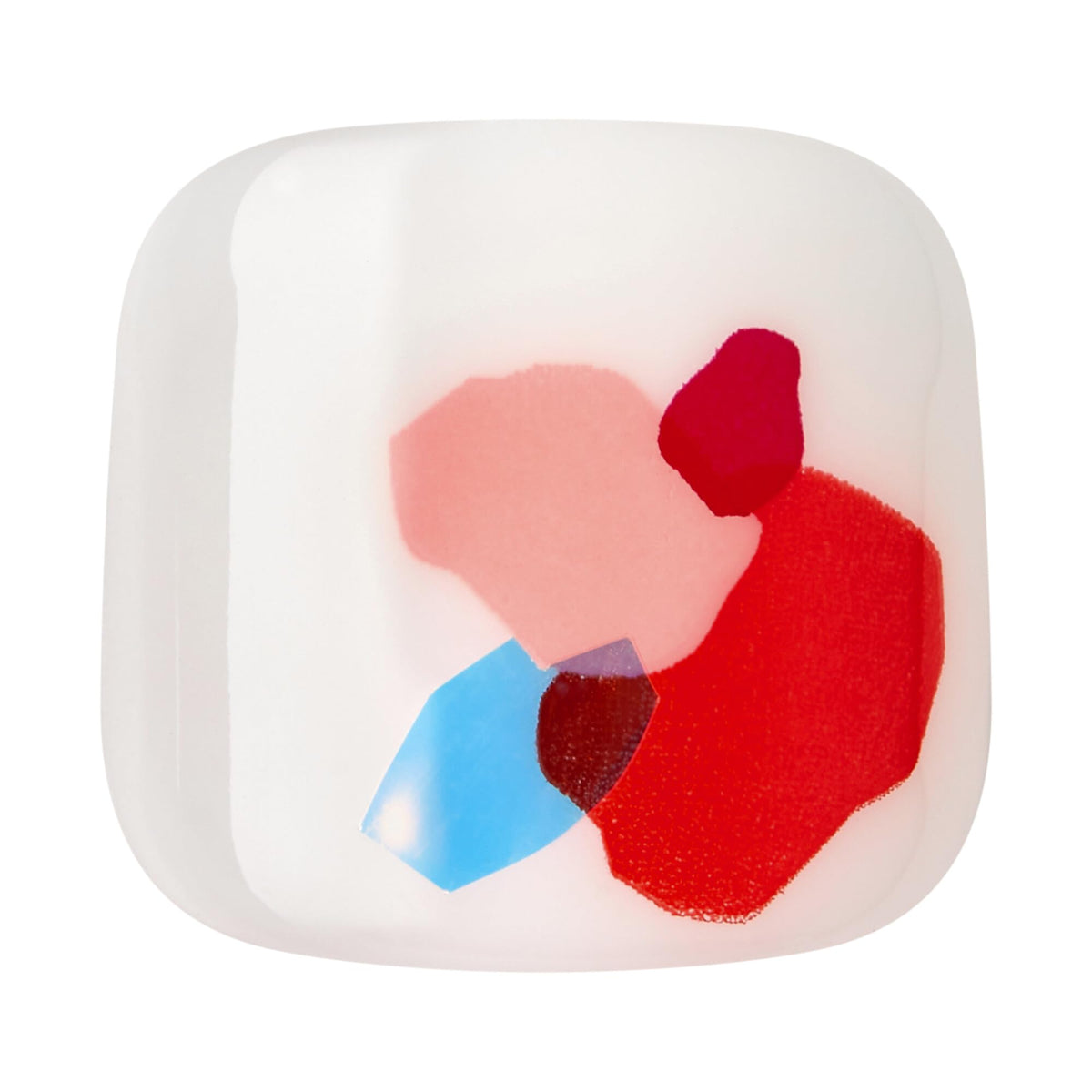 KISS Impress No Glue Pedi Press-On Toenails, Ruby, Red, White, Squoval Shape, Includes 24 Nails, Prep Pad, 1 Manicure Stick, 1 Mini File