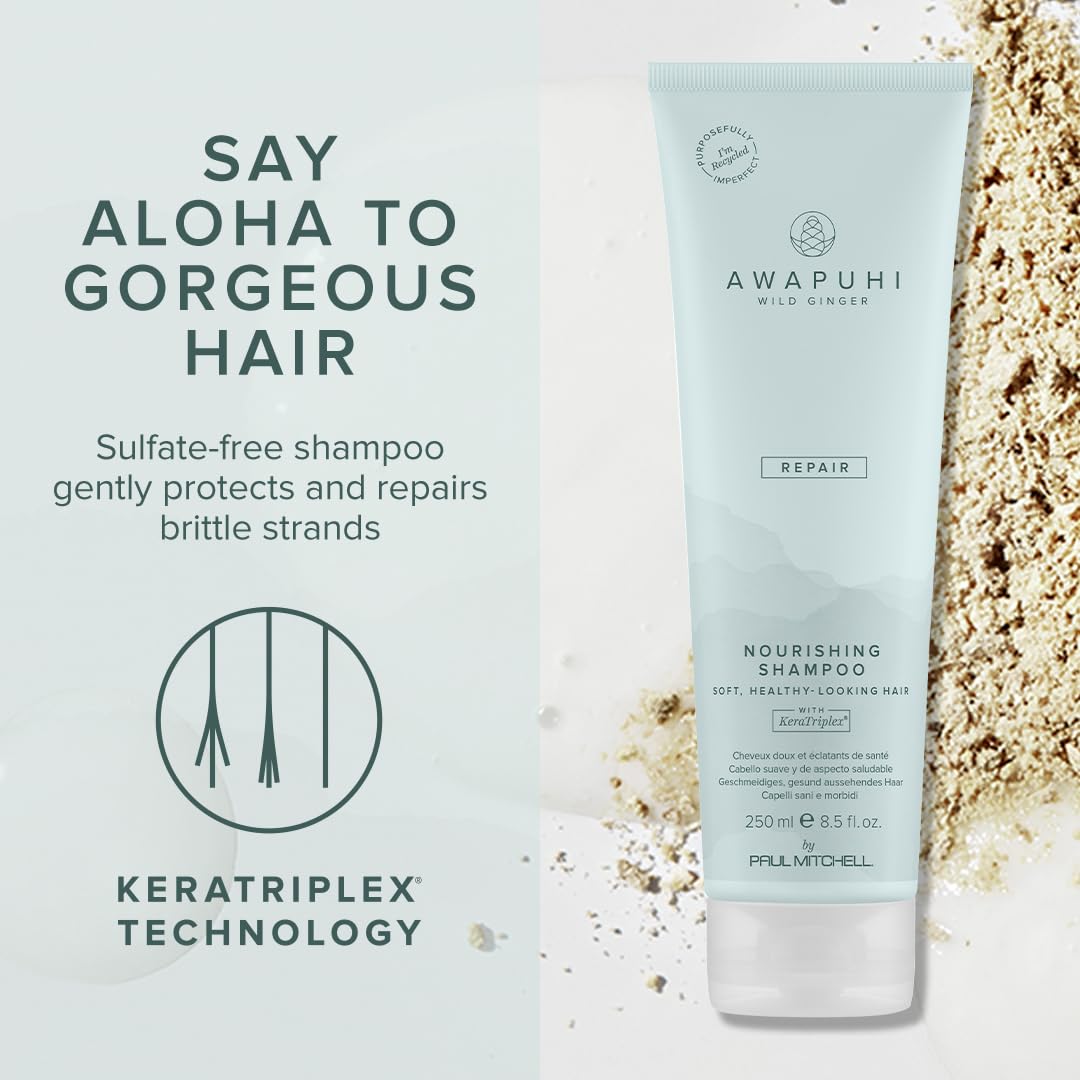 Awapuhi Wild Ginger by Paul Mitchell Nourishing Shampoo, Ultra Rich, Color-Safe Formula, For Dry, Damaged + Color-Treated Hair, 8.5 fl. oz. Beauty & Personal Care Awapuhi Wild Ginger