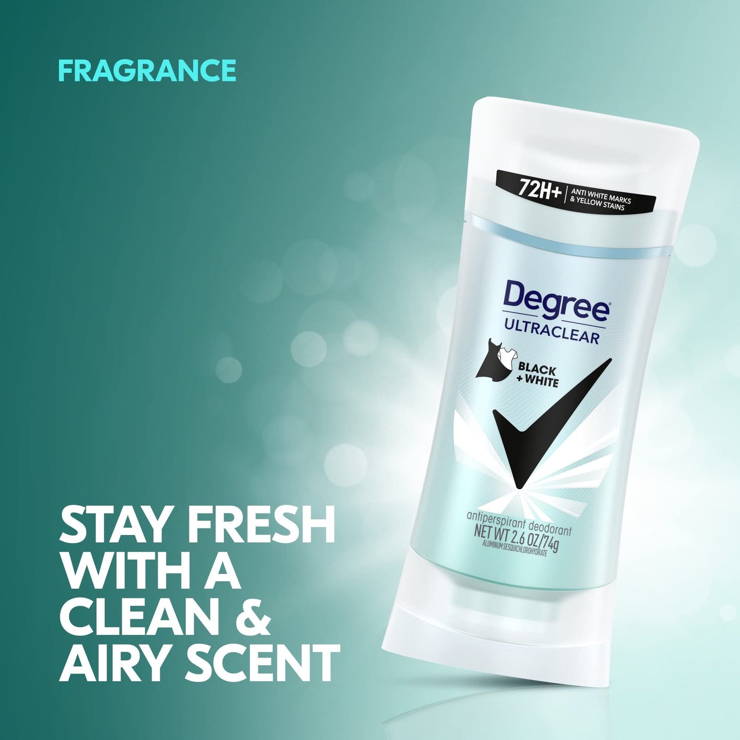 Degree MotionSense UltraClear Black+White Antiperspirant Deodorant Stick, 2.6 oz (Pack of 12) Beauty and Personal Care Degree