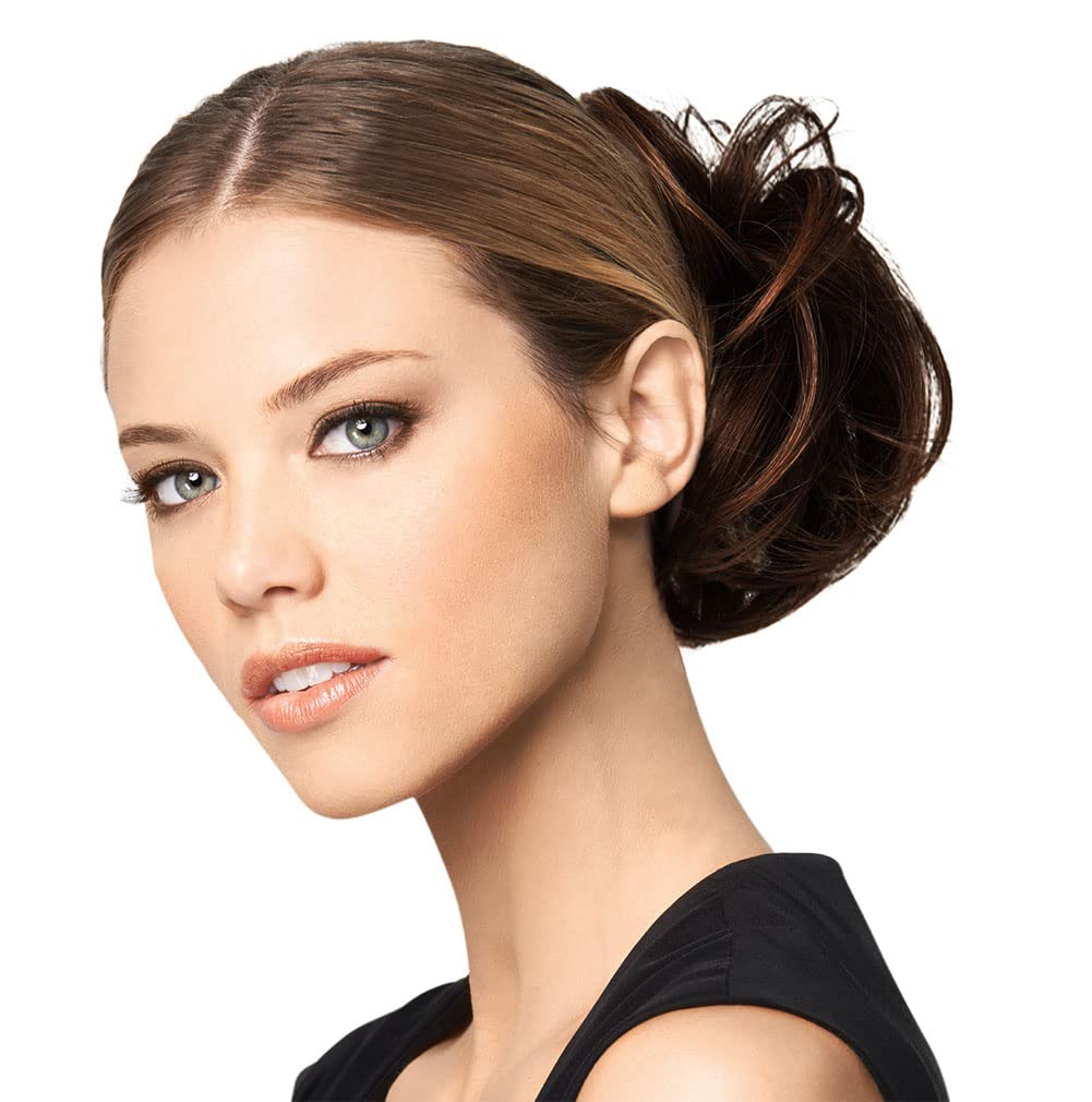 HairDo Modern Chignon Color R10 CHESTNUT Extensions Claw Clip Loose Hair Bun Tru2Life Heat Friendly Synthetic Soft Waves Hairpiece