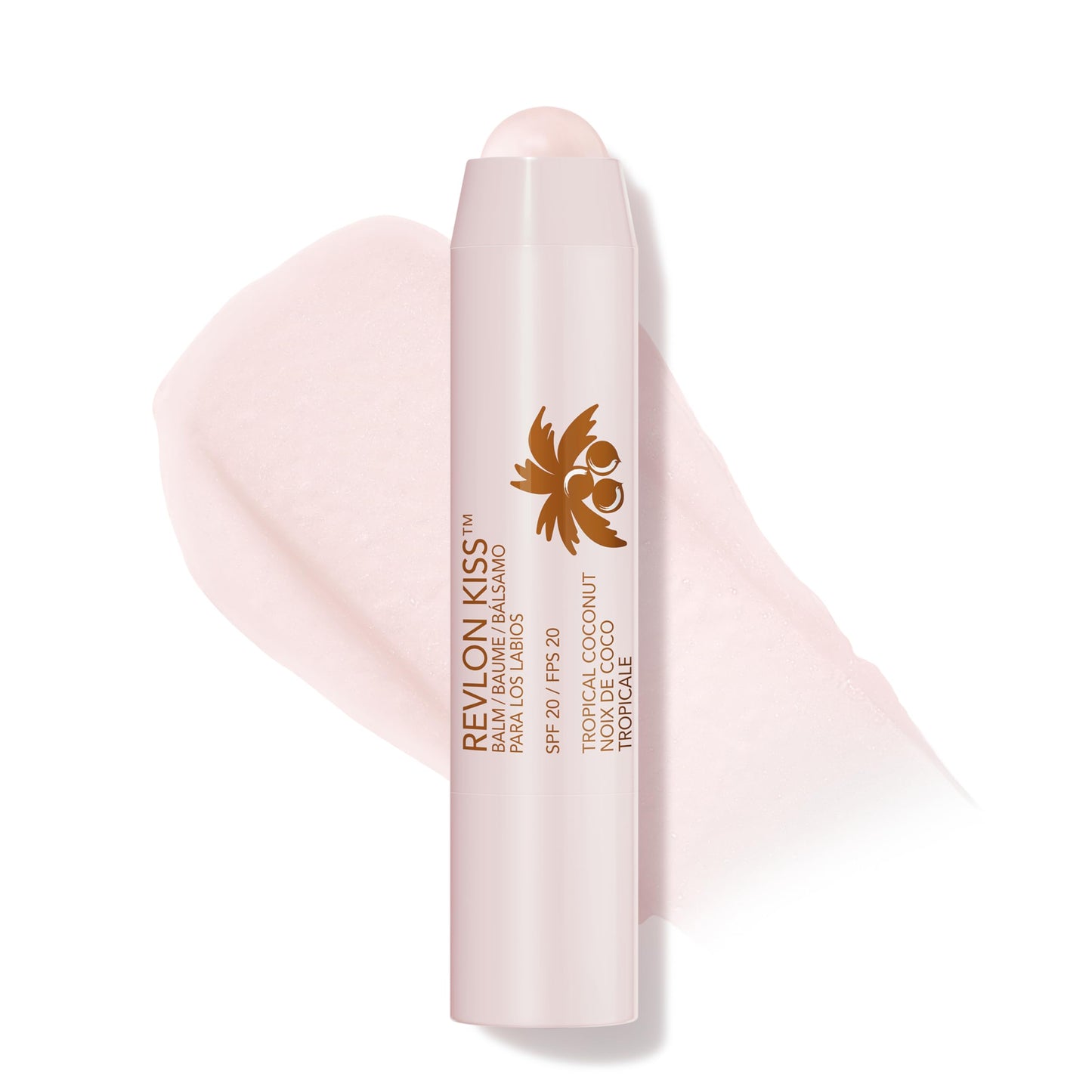 Revlon Kiss Tinted Lip Balm with SPF 20, Hydrating, Flavored, Infused with Natural Fruit Oils, 010 Tropical Coconut, 0.09 oz Beauty & Personal Care REVLON