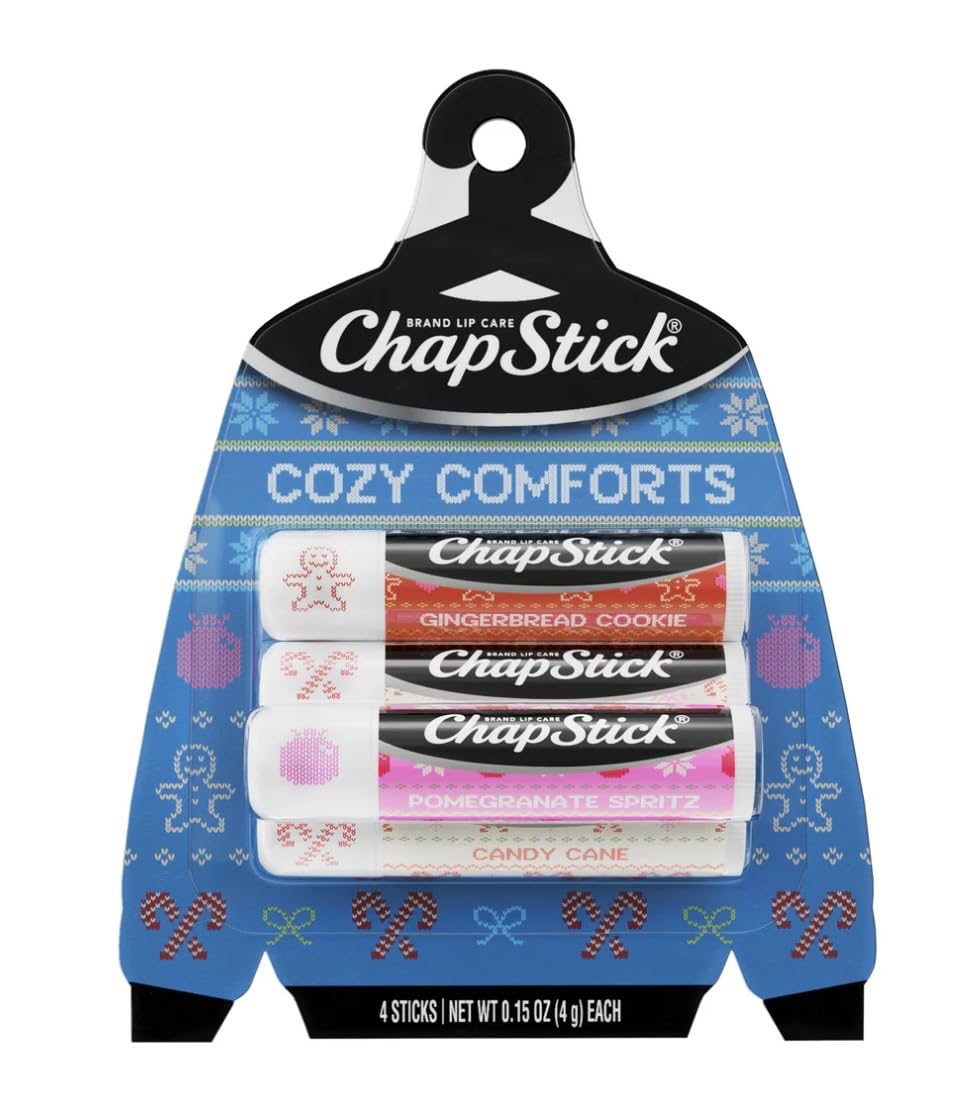 ChapStick Cozy Comforts Lip Balm Holiday Gift Set, 4 Pack Variety Beauty and Personal Care ChapStick