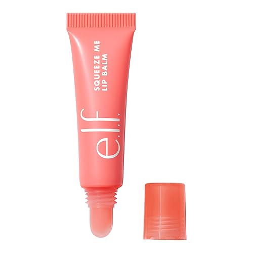e.l.f. Squeeze Me Lip Balm, Moisturizing Lip Balm For A Sheer Tint Of Color, Infused With Hyaluronic Acid, Vegan & Cruelty-free, Strawberry Beauty & Personal Care e.l.f.