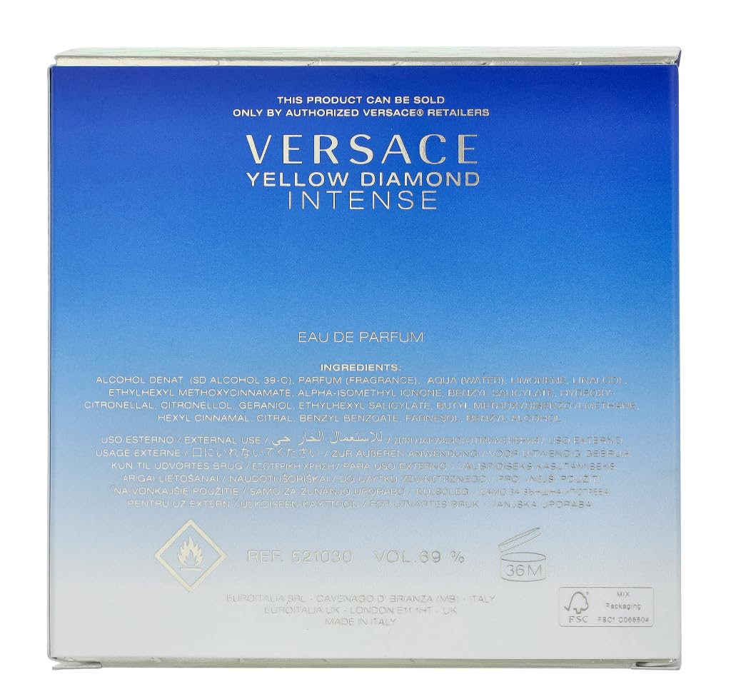 VERSACE Yellow Diamond Intense Eau De Parfum Spray, 1.7 Fluid Ounce
