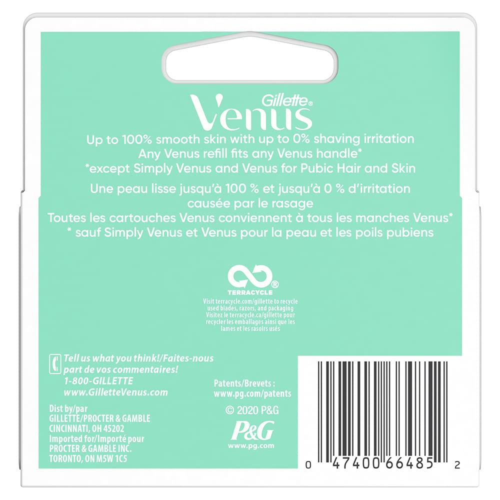 Gillette, Venus Smooth Sensitive Cartridges, 4 Count Beauty and Personal Care Gillette Venus