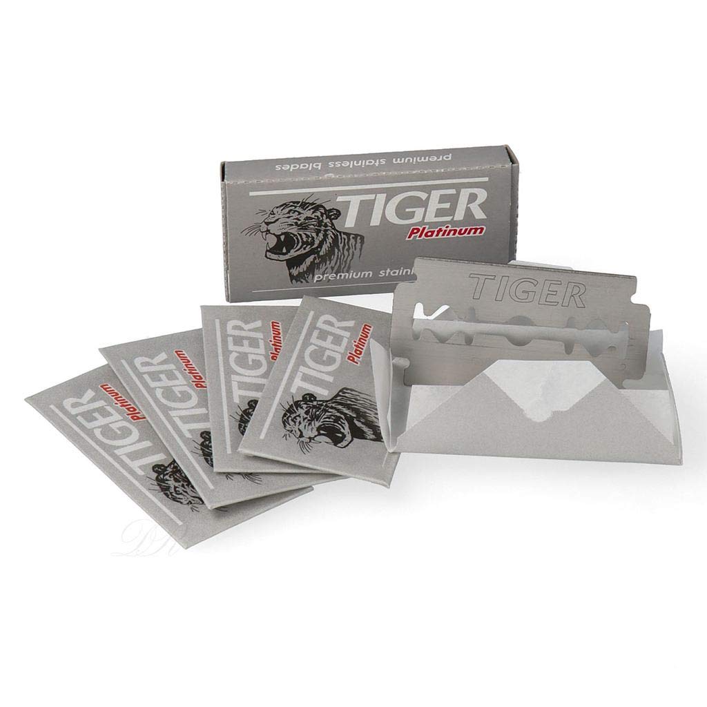 Czech Blades 100 Tiger Platinum Double Edge Razor Blades Beauty and Personal Care Czech Blades