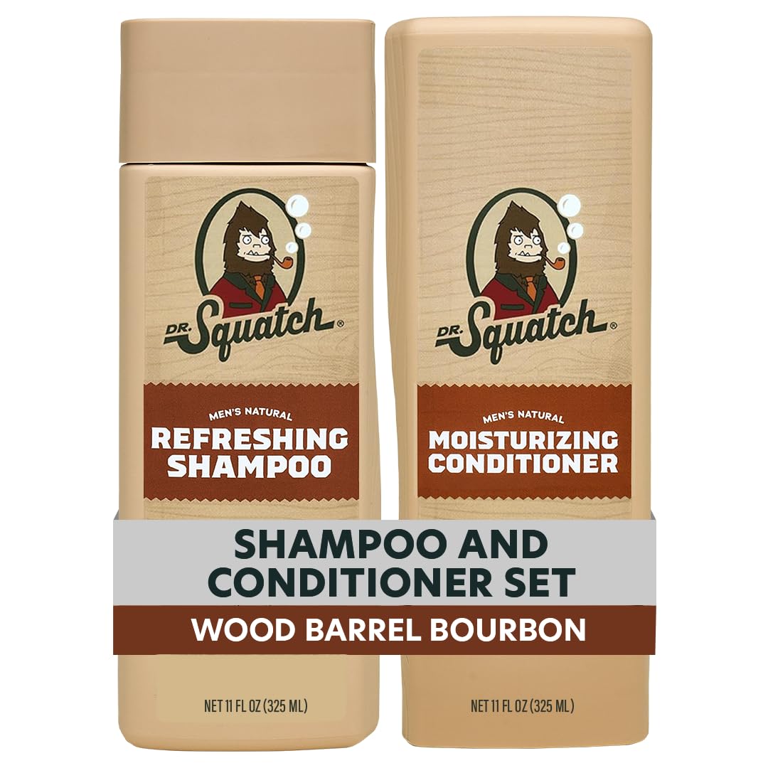 Dr. Squatch Men's Natural Shampoo and Conditioner Set - Sulfate & Paraben Free Natural Shampoo and Conditioner for Men - Scalp Nourishing Formula Beauty & Personal Care Dr. Squatch