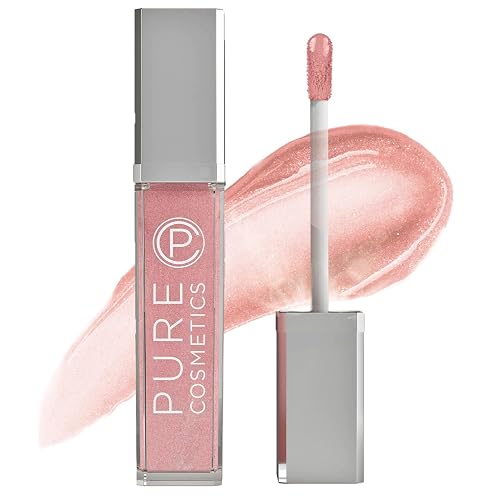 Pure Illumination Light-Up Lip Gloss with LED-Lit Applicator Brush + Side Mirror, Non-Sticky, Moisturizing Hydrating Lip Glosses with Lanolin, Jojoba Beauty & Personal Care Pure Cosmetics