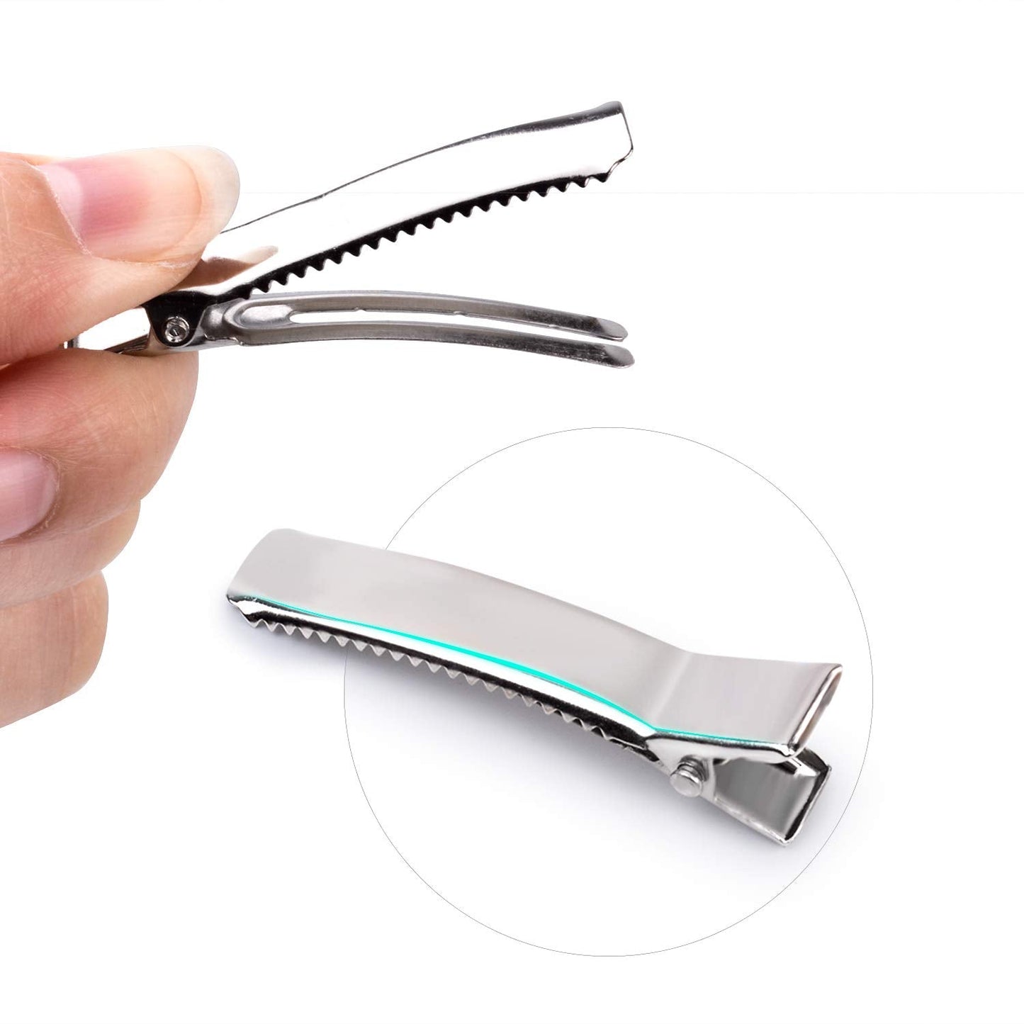 Jdesun 50 Pieces 2 Inches Alligator Hair Clips Metal Single Prong Curl Clips Hairpins Teeth Bow Hair Clips for Salon Girls Hair Styling DIY Beauty & Personal Care Jdesun