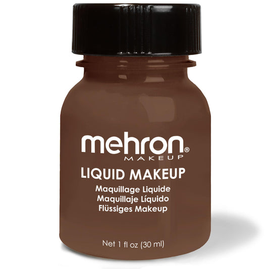 Mehron Makeup Liquid Makeup | Face Paint and Body Paint Perfect for Halloween, Cosplay I Air Brush Compatible Body Paint (1 oz) (Sable Brown) Beauty & Personal Care Mehron