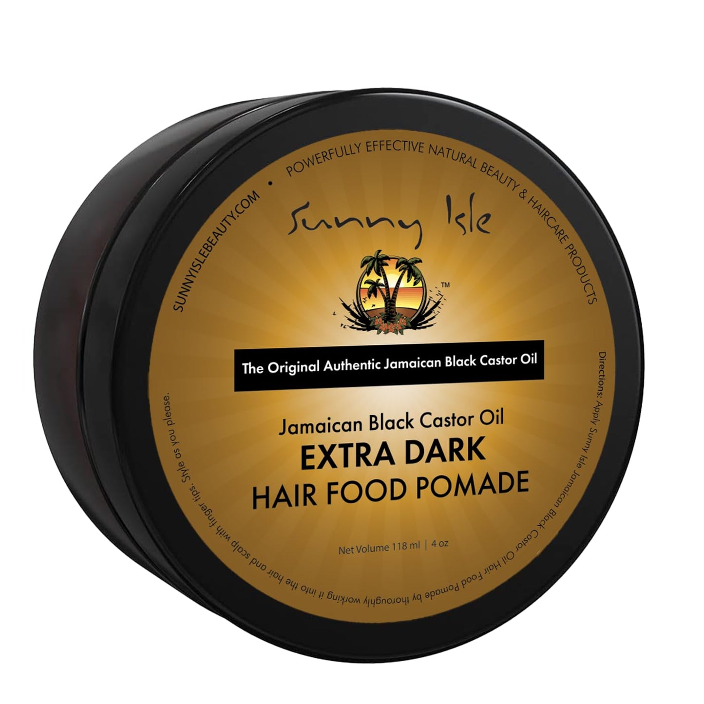 Sunny Isle Extra Dark Jamaican Black Castor Oil Hair Food Pomade - Moisturizes, Fights Dandruff, Frizz Control - 4 oz Beauty & Personal Care Sunny Isle