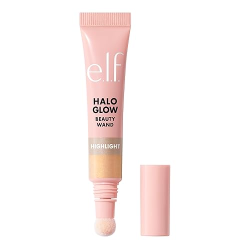 e.l.f. Halo Glow Highlight Beauty Wand, Liquid Highlighter Wand For Luminous, Glowing Skin, Buildable Formula, Vegan , Starstruck Beauty & Personal Care e.l.f.