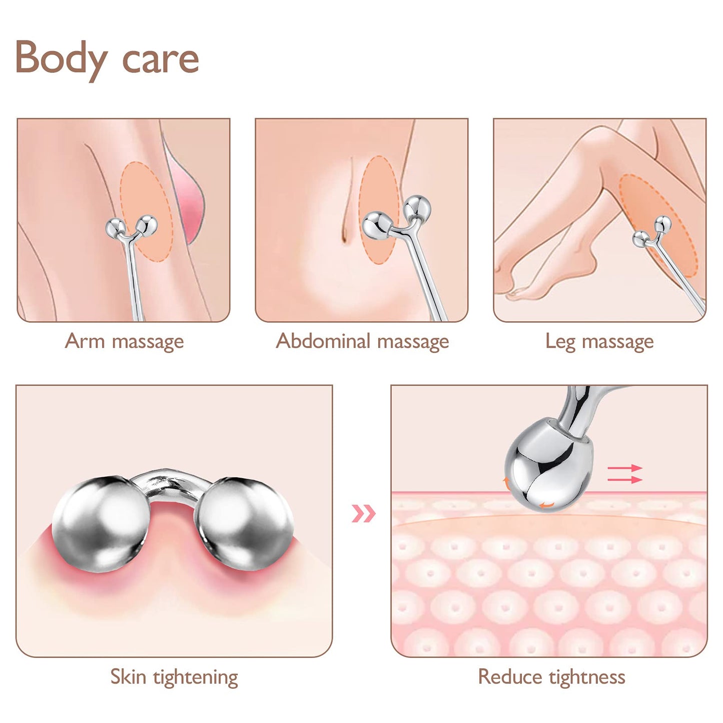 Tekson Faical Roller Massager, 3D Metal Face Massage Tool for Reduce Puffiness, Remove Eye Wrinkles, Face Lift, Increase Firmness, Anti-Aging, Skin Beauty & Personal Care Tekson